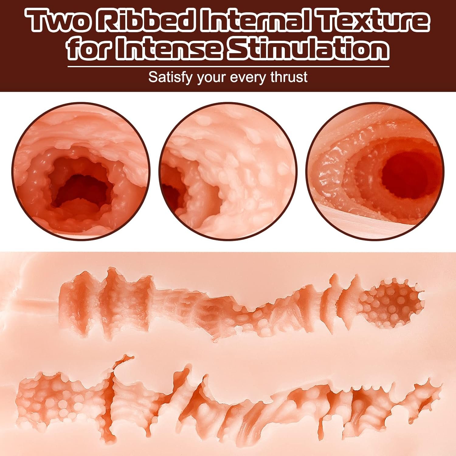 Realistic 3D Male Masturbator – Pocket Pussy Sex Toy with Soft Butt, Vaginal & Anal Pleasure